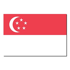 Image showing The national flag of Singapore