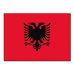 Image showing The national flag of Albania