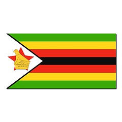 Image showing The national flag of Zimbabwe