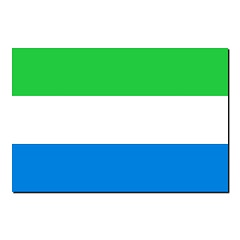 Image showing The national flag of Sierra Leone