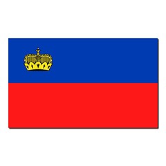 Image showing The national flag of Liechtenstein