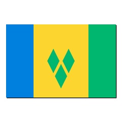 Image showing The national flag of Saint Vincent and Grenadines