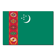 Image showing The national flag of Turkmenistan