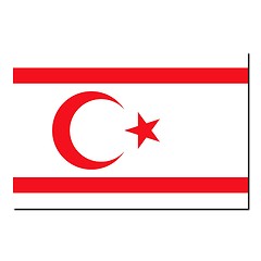 Image showing The national flag of Turkish Republic Northern Cyprus