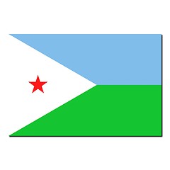 Image showing The national flag of Djibouti