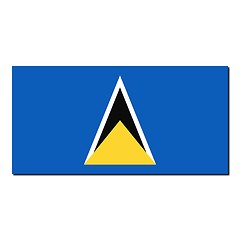 Image showing The national flag of Saint Lucia