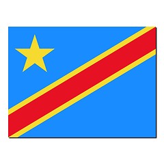 Image showing The national flag of Democratic Republic Congo