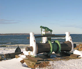 Image showing Capstan in snow.