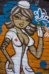 Image showing Graffiti nurse