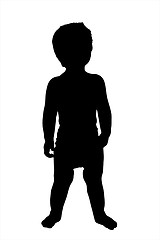 Image showing Toddler Silhouette Illustration