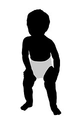 Image showing Toddler Silhouette Illustration