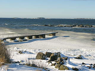 Image showing Bridge in winter.