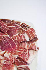 Image showing Iberian ham slices