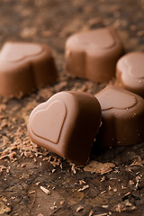 Image showing Chocolate hearts