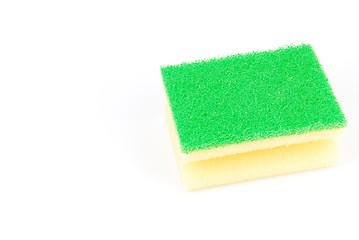 Image showing Kitchen sponge on white