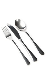 Image showing Fork, knife and spoon