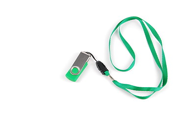 Image showing Green pen drive