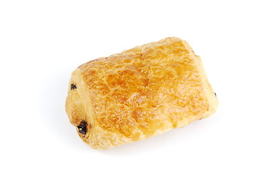 Image showing Fresh pain au chocolat (croissant filled with chocolate)