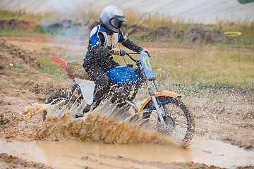 Image showing Young moto cross rider