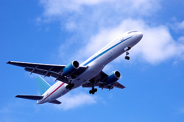 Image showing airplane passing