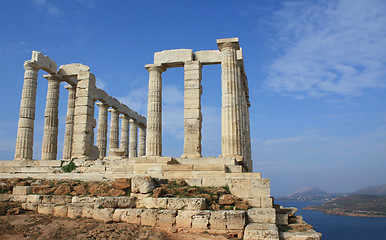 Image showing Temple of Poseidon near Athens, Greece