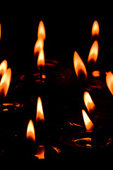 Image showing flaming candles