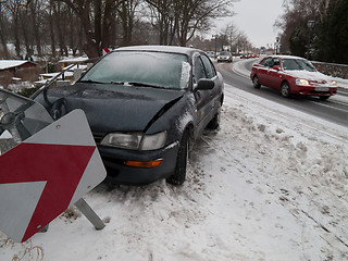 Image showing Slippery roads