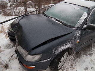 Image showing Slippery roads