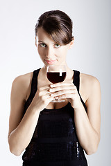 Image showing Drinking wine