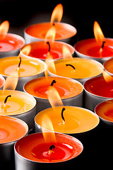 Image showing flaming candles