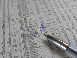 Image showing Scanning the stock prices.