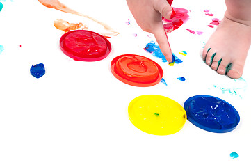 Image showing Colored paints