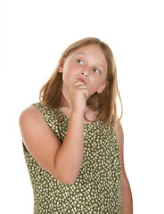 Image showing young girl perplexed