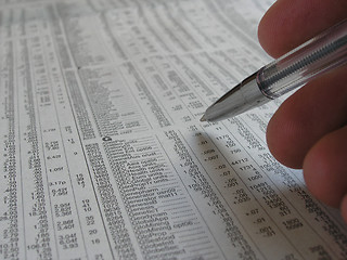 Image showing Scanning the stock prices.