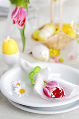 Image showing Easter table setting