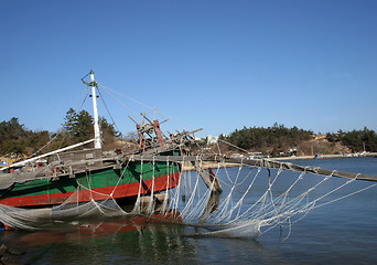 Image showing Traditional Korea - shrimp boat