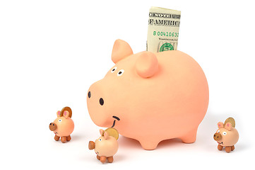 Image showing Family of Piggy Banks