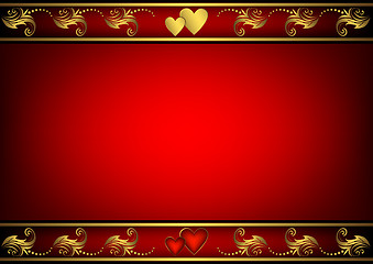 Image showing Valentine red  background