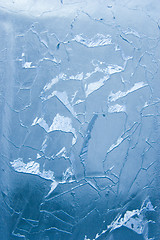 Image showing Cracked ice surface (background, texture)