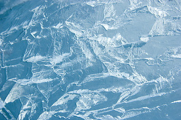 Image showing Cracked ice surface (background, texture)