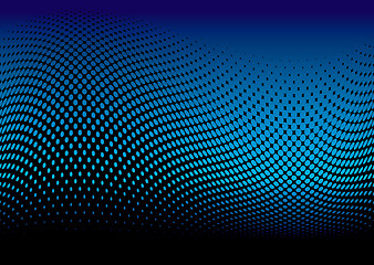 Image showing ocean halftone wave dark