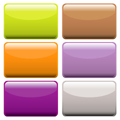 Image showing colorful oblong web buttons