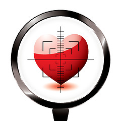 Image showing love heart riffle target