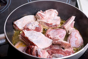 Image showing frying meat 