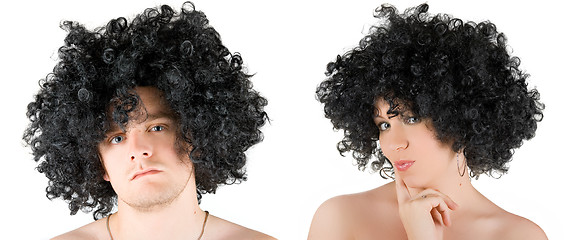 Image showing frizzy woman and man