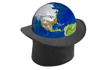 Image showing Black hat and earth