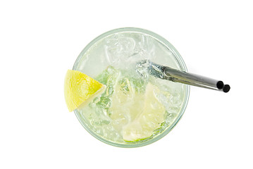 Image showing alcohol fresh cocktail closeup