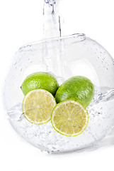 Image showing limes in water
