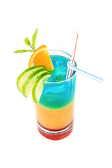 Image showing Alcoholic blue cocktail