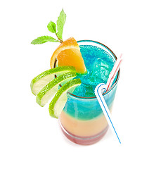 Image showing Alcoholic blue cocktail